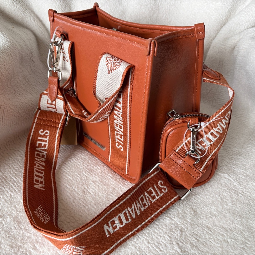 Steve Madden Bwebber Satchel - Whiskey Spice NWT - Picture 6 of 9